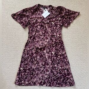 NWT - S - 41 Hawthorn - Brigida Short Sleeve Dress - Purple and Pink Abstract
